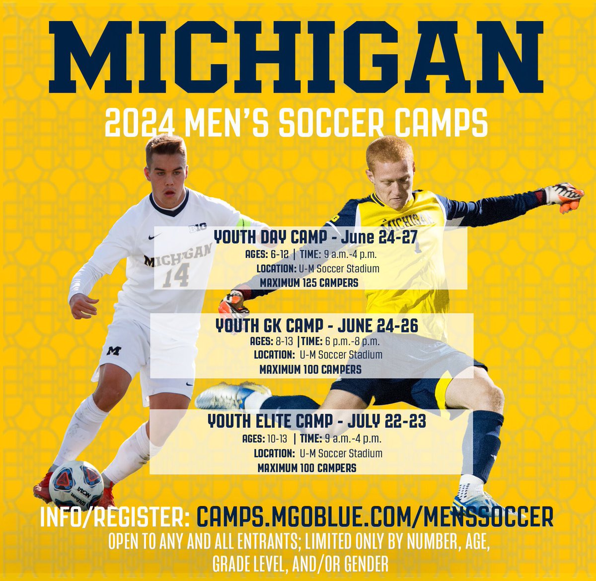 As the weather warms up in Michigan - don't forget about summer camp registration! #GoBlue 〽️