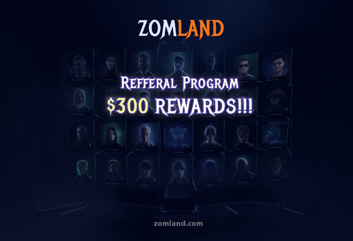 Share ZomLand experience with your friends and communities. Invite friends to get awesome rewards. Check your referral rank in zomland.com/leaderboard Ends in 19/04/24 - 9PM UTC #NEARProtocol #P2EGame #CryptoGaming #token #p2e #zml