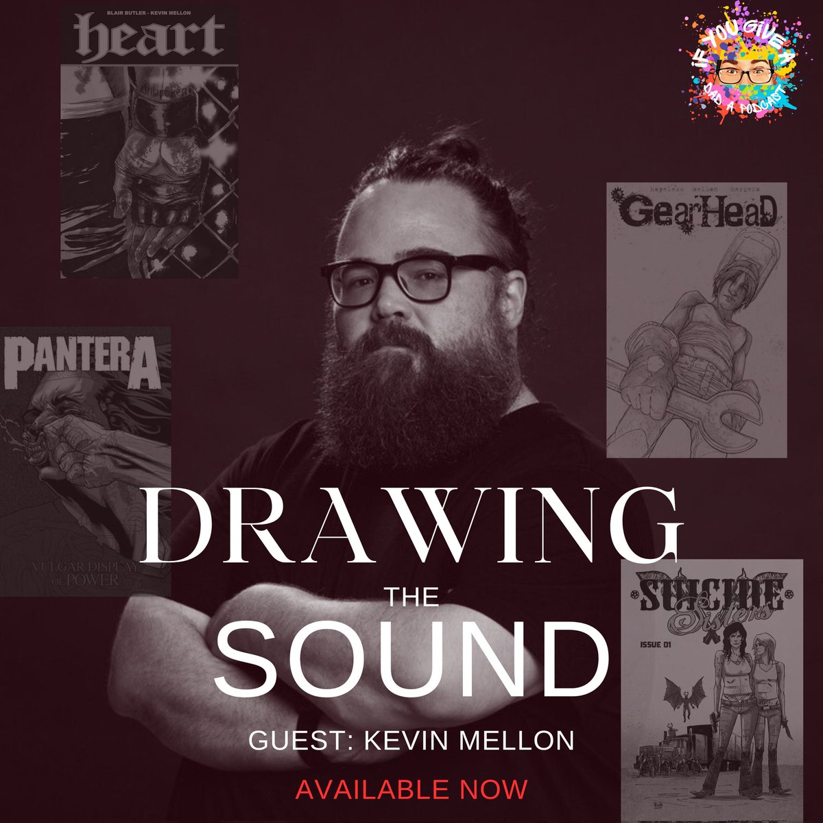 Check out the latest episode featuring Kevin Mellon! He’s worked on Marvel, Image Comics, and was a storyboard artist for FXX's Archer and several CW shows. We also chat about his love for music and how it influences his work. Don’t miss it! @kmellon linktr.ee/Giveadadapodca…