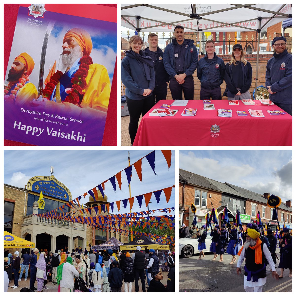 Wonderful Vaisakhi celebration! Thank you to the community for having us and all the colleagues supporting the event and sharing safety messages over the weekend! @DerbyshireFRS