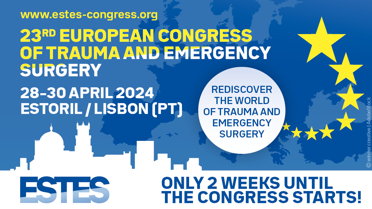 Soon the conference will start! We look forward to welcoming you all in two weeks' time!
You are not yet registered? Then be spontaneous and sign up now! Participation is also possible online
 🔗estes-congress.org/programme-abst…
#ECTES2024 #ESTES #TraumaSurg #Surgery #emergency