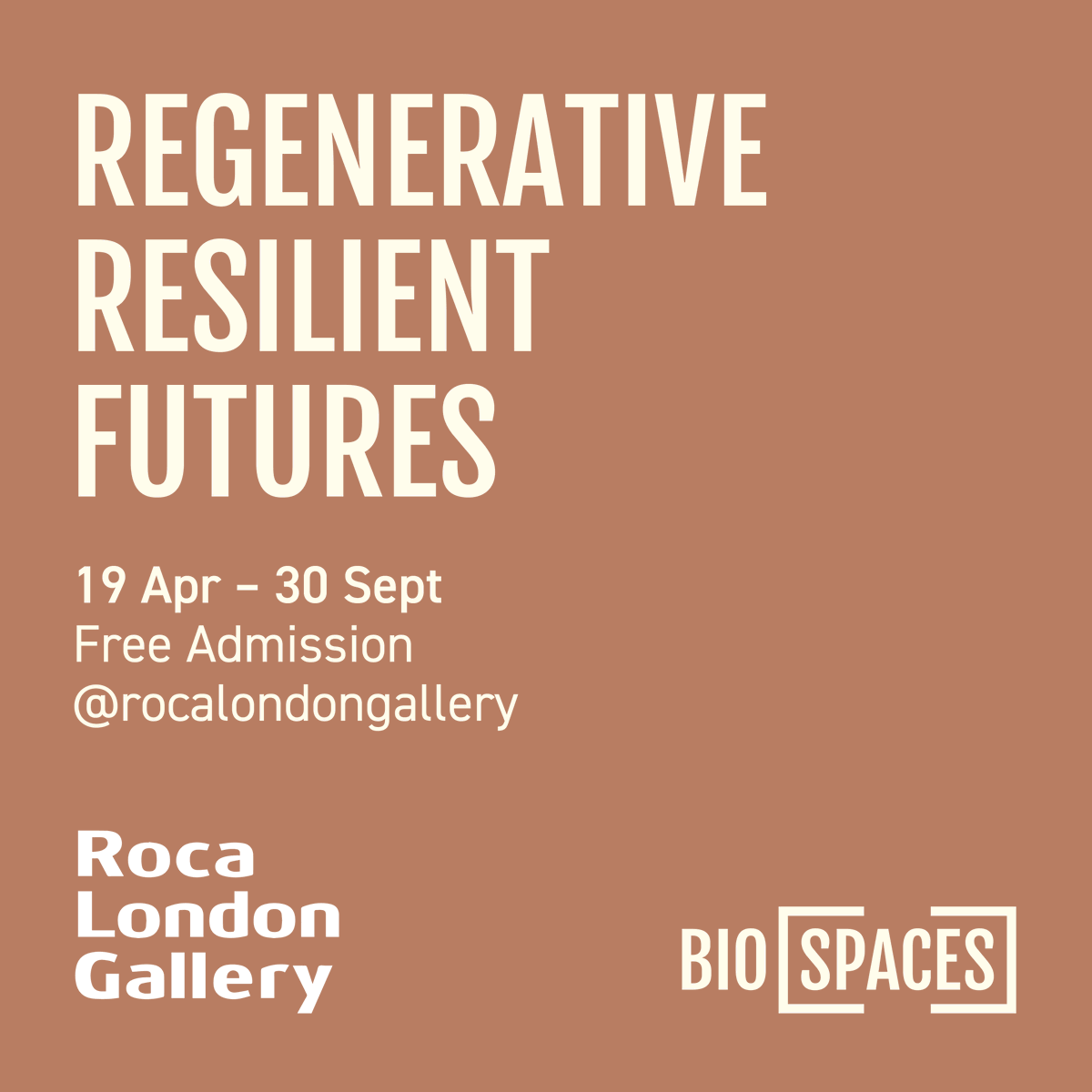 BioScapesUK's tweet image. See us at Bio-Spaces &quot;Regenerative, Resilient Futures&quot; @RocaLONGallery, an experiential, multi-sensory exhibition for a more nature-based approach to design. Curated by @plantedtribe with @oliverheathdesign. 19 Apr - 30 Sept. Free admission. #designfornature #sustainablefutures