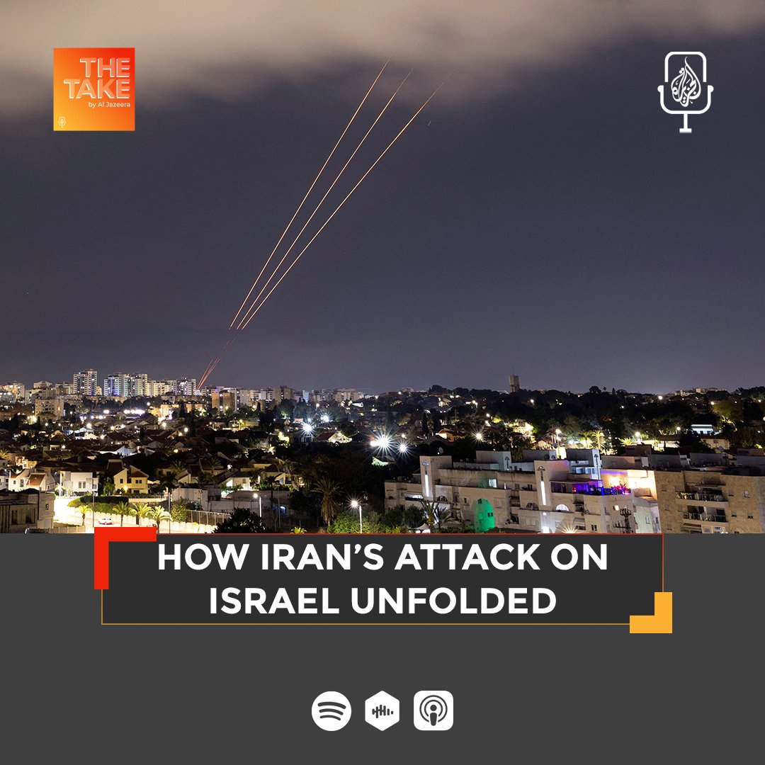 Iran launched a direct military attack in response to Israel’s strike on the Iranian consulate in Syria. How might Israel respond? 🎧 #AJTheTake spoke with @DorsaJabbari, @hamdahsalhut, @AlexGatopoulos, @Harbpeace and @MotamediMaziar to discuss: aj.audio/TheTake-846