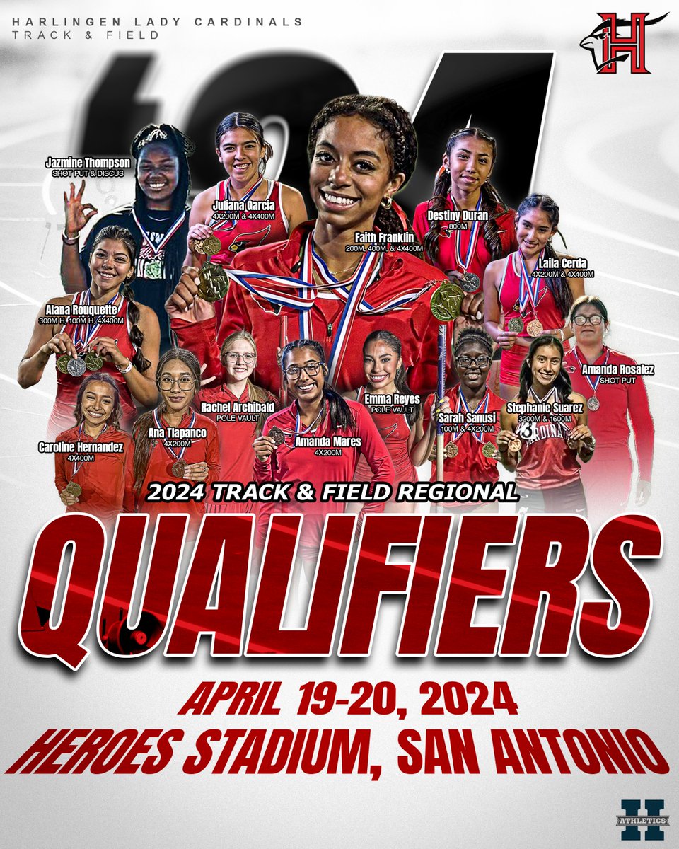 Big shout-out to our Harlingen High School Lady Cardinal Regional Qualifiers! Way to go Ladies!