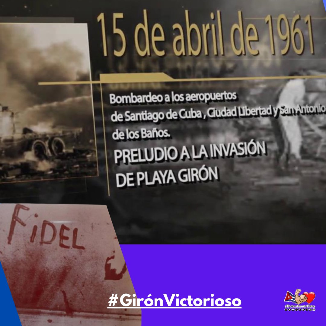 Rememoramos el ataque aéreo perpetrado el 15 de abril de 1961 contra 3 aeropuertos cubanos, preludio de la invasión mercenaria. Cuba perdió valiosas vidas, pero con sangre se reafirmó la fe en #Fidel #BMCGuineaBissau @DiazCanelB @DrRobertoMOjeda @japortalmiranda @TaniaMCruzHdez