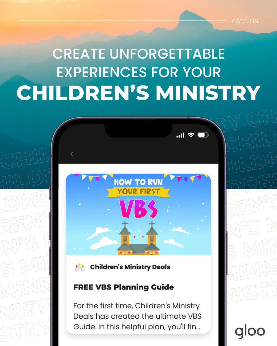 ☀️Believe it or not, but summer is right around the corner, and you can create unforgettable summer memories for your children's ministry!

Get ahead on your summer planning and download today: vist.ly/y9gf 
.
.
.
#GlooConnects #ChildrensMinistry #VBS