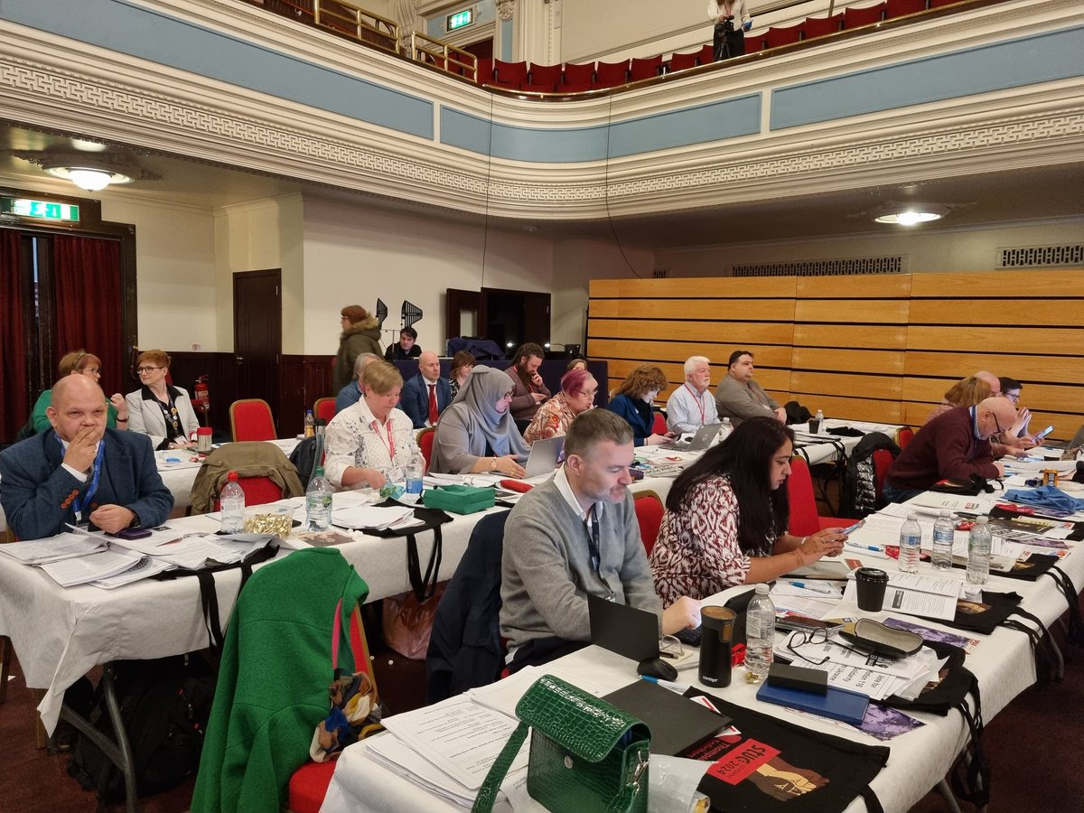 EISUnion's tweet photo. Some of the @EISUnion delegates who make up our largest ever delegation to Congress. Numerous EIS speakers today, with many more to follow in debates on Tuesday and Wednesday.
 #STUC24 https://t.co/qcGzTd7Vpw