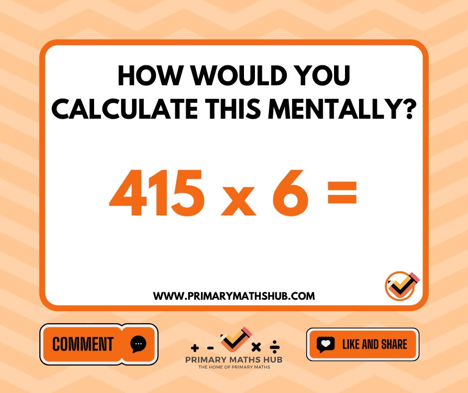 🧠🧡 How would you calculate this mentally? Comment below 🧡🧠