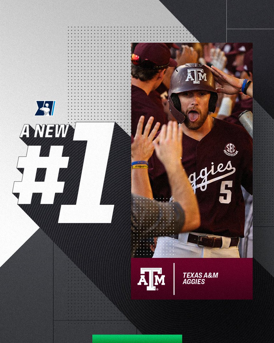 A 🆕 No. 1️⃣❗️ #NCAABaseball x @AggieBaseball