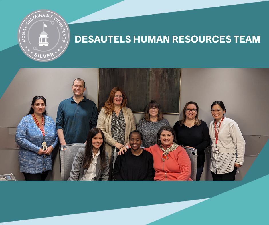 Congratulations to the Desautels Human Resources Team for achieving Silver-level Sustainable Workplace Certification! Find out how you and your colleagues can work together to make your McGill University office more sustainable: buff.ly/3ZIkSxV