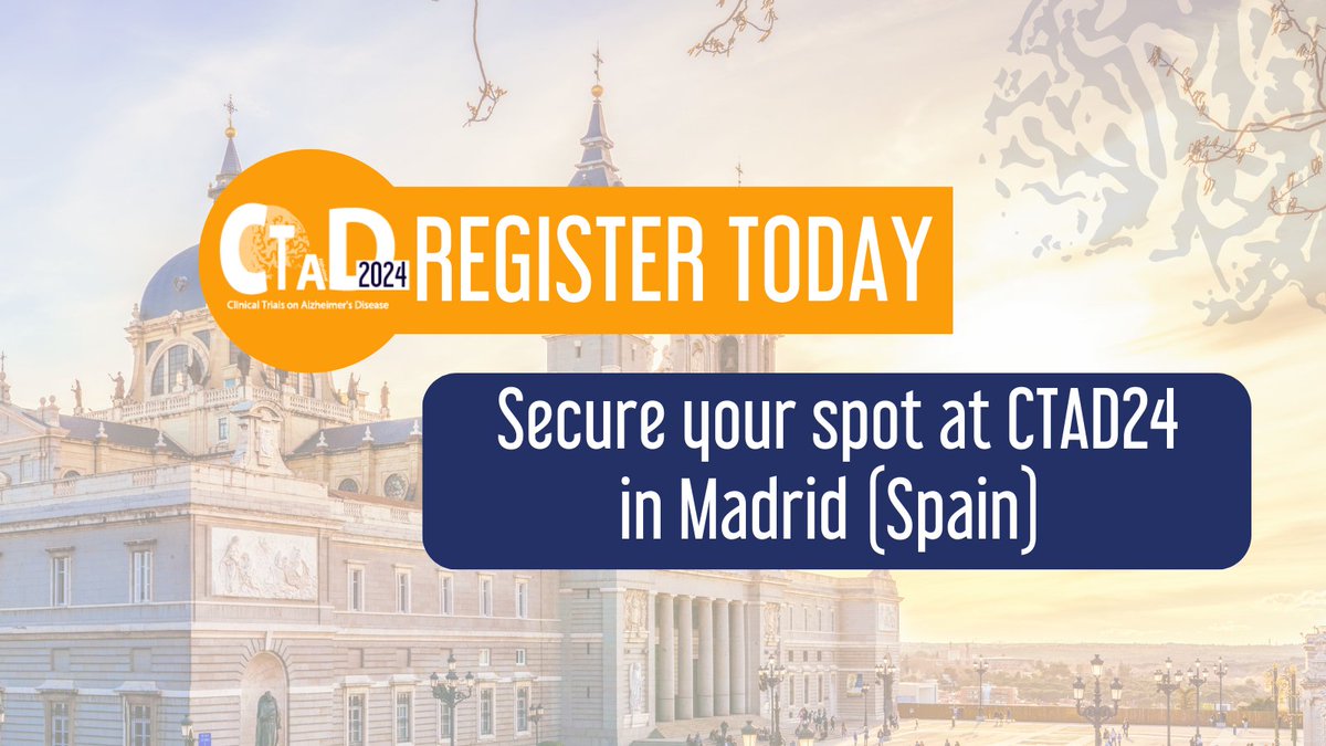 Join us in Madrid on October 29 – November 1, 2024! Secure your in-person registration today secure.key4events.com/key4register/c…  #Alzheimers #research #therapeutics #drugdevelopment