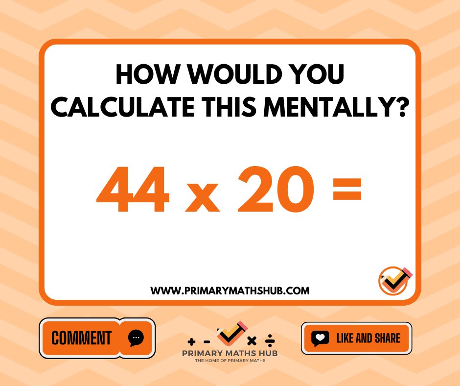 🧠🧡 How would you calculate this mentally? Comment below 🧡🧠