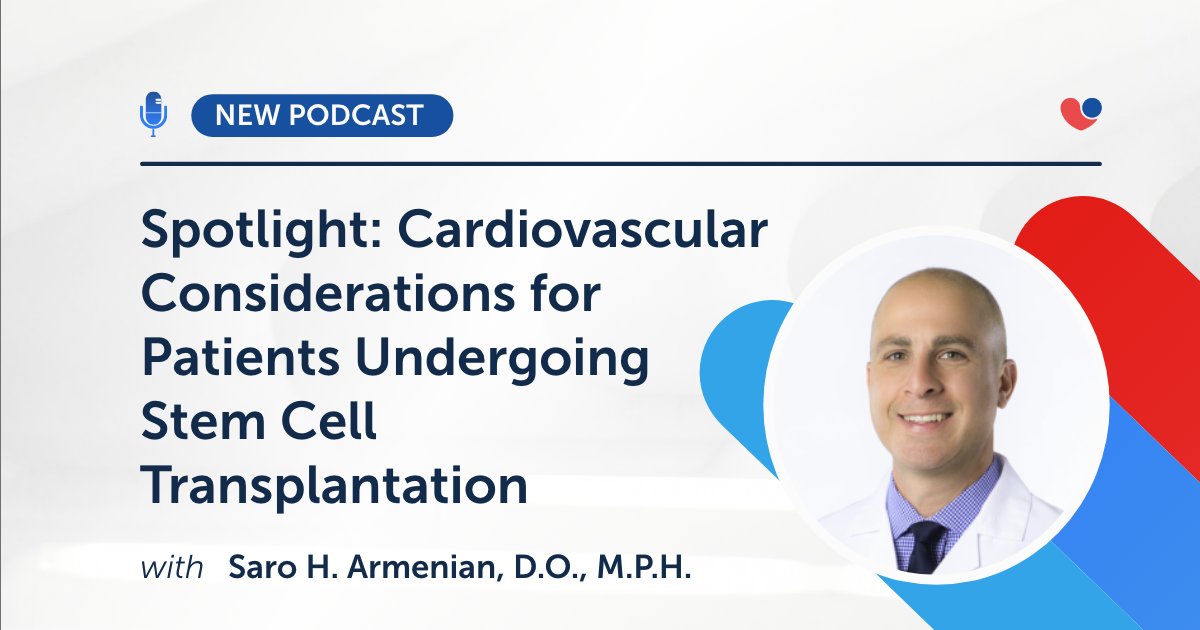 🎙️ Explore cardiovascular care in stem cell transplantation with <a href="/ArmenianSaro/">Saro Armenian</a> in our latest Spotlight episode. 🧬❤️ A vital listen for #Cardioncology enthusiasts!🔗 Listen here: spotifyanchor-web.app.link/e/leEDgY3YrIb