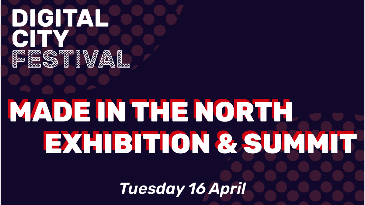 Digital City Festival (@digitalcityfest) on Twitter photo Last chance to book your spot and join at our Made in the North Summit & Exhibition tomorrow at Hot, House MediaCity!
loom.ly/DHFjJMo
Thank you to our partners: <a href="/MediaCityUK/">MediaCityUK</a>, Access Industry, <a href="/CascadePro/">Cascade Productions</a>, <a href="/SpaceStudiosMcr/">Space Studios Manchester</a>, <a href="/SODAmcr/">School of Digital Arts</a> <a href="/ManMetUni/">Manchester Metropolitan Uni</a> Last chance to book your spot and join at our Made in the North Summit & Exhibition tomorrow at Hot, House MediaCity!
loom.ly/DHFjJMo
Thank you to our partners: <a href="/MediaCityUK/">MediaCityUK</a>, Access Industry, <a href="/CascadePro/">Cascade Productions</a>, <a href="/SpaceStudiosMcr/">Space Studios Manchester</a>, <a href="/SODAmcr/">School of Digital Arts</a> <a href="/ManMetUni/">Manchester Metropolitan Uni</a>
