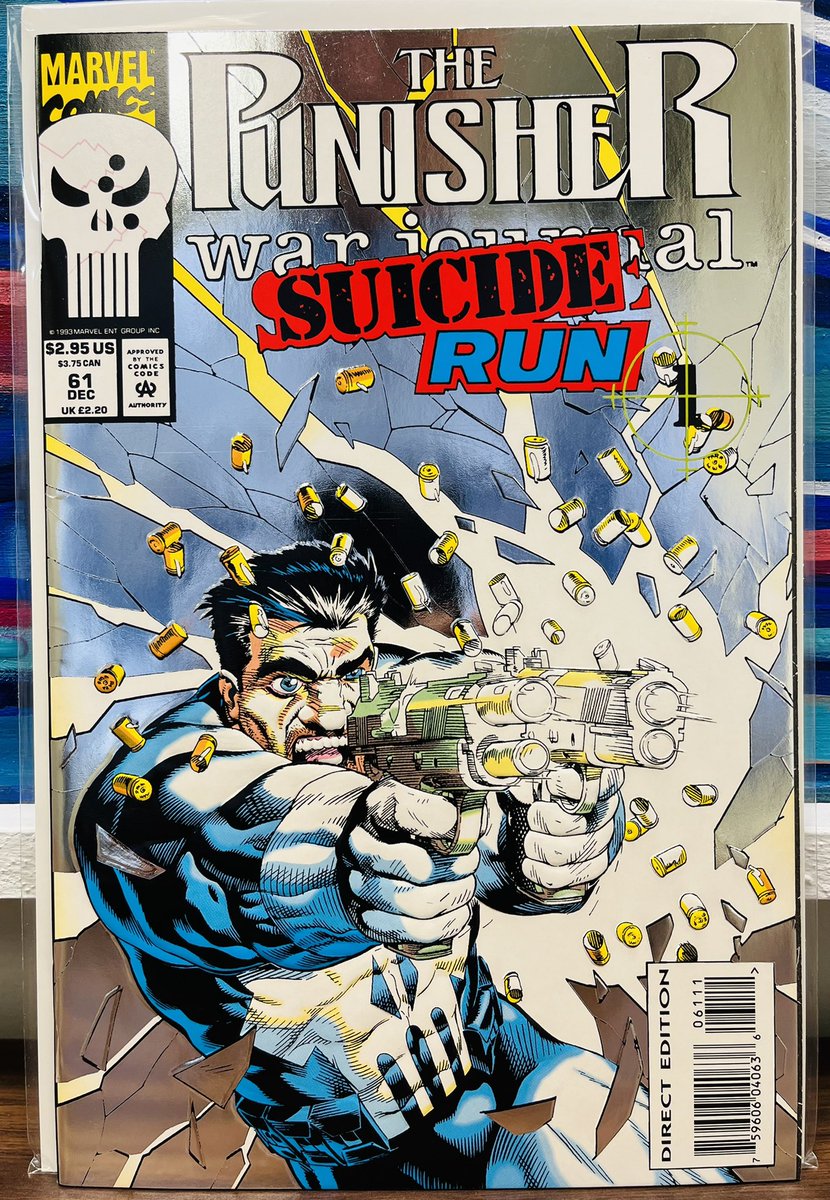 Did someone say “foil cover”? Holy Reynolds Wrap! What’s your favorite foil cover? The Punisher War Journal #61. @Ivan_Blanquer @ivomgs @PunisherHQ @olifischer2 @spyvinyl @Marvelman76 @FrankiePaul64 @rholmes0520