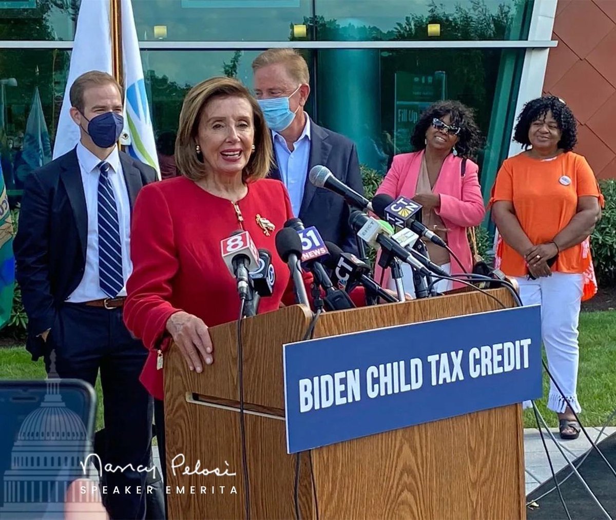 When @JoeBiden and Democrats delivered a #ChildTaxCreditForUS every Republican in Congress said NO — favoring billionaire donors over working families. When we win, Democrats will deliver a permanent Child Tax Credit to lift children out of poverty and help families thrive. -NP