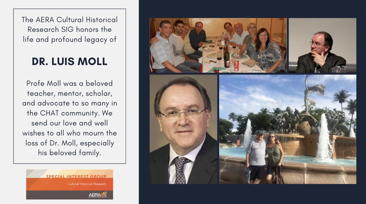 #AERA2024 was so generative! Thanks to all who spent time with us reflecting on the #culturalhistorical tradition, the history and future of our SIG, and the life of beloved Dr. Luis Moll, who recently became an ancestor. We are grateful for his lasting legacy in our field.