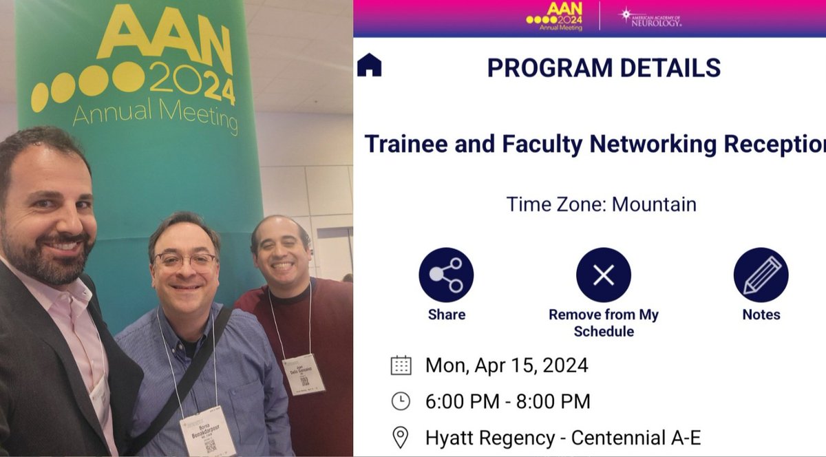 With @NMNeurology Drs. @danny_bega, residency program director, and @JuanDelizMD. Join us at the trainee faculty reception later today. I will be representing our Cognitive Neurology Fellowship. @NMNeurons #AANAM @AANmember @NUFeinbergMed @NorthwesternMed @NUMesulamCenter