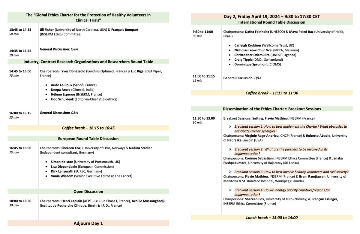 📅Le prochain [EVENEMENT] de VolREthics se déroulera avec et à l' @acadmed les 18 et 19 avril prochains Cette réunion abordera la diffusion de la Charte éthique mondiale pour la protection des volontaires sains dans les essais cliniques En savoir + bit.ly/3Q5FoX8