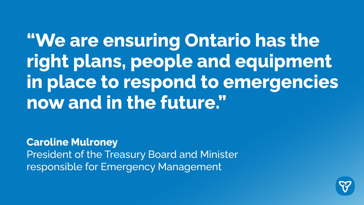 #ICYMI Minister Mulroney announced the release of the first annual report on the Provincial Emergency Management Strategy and Action Plan.

Learn how we keep communities safe, practiced and prepared for emergencies: ontario.ca/SafeAndPrepared

#PreparedON
