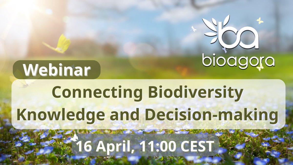🧐Want to know more about #BioAgora? 💡Interested in the 🔗between science & policy #ForNature? ⏱️Then hurry up & save the date! 📢The BioAgora Information Event for EU-funded projects will take place online tomorrow at 11:00-12:30 CEST! Register here👉bioagora.eu/2024/03/25/bio…
