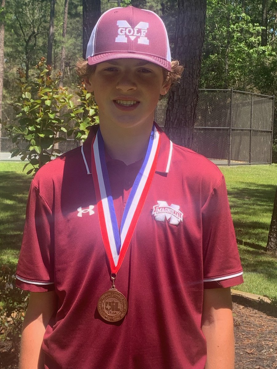 Good Luck to MHS Golfer, Daniel Rice as he tees off in the UIL Regional Golf Tournament today! @MagnoliaHighTX