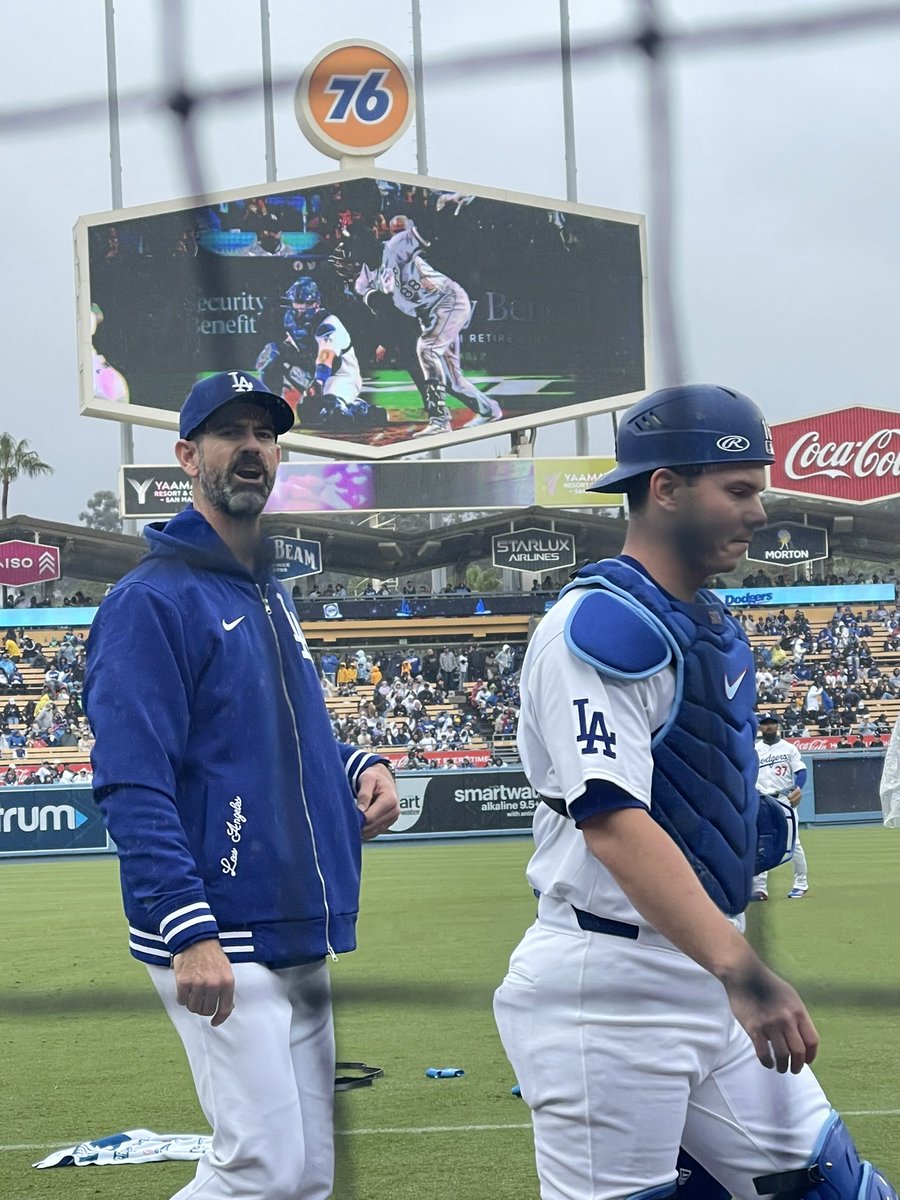 RyanJodon's tweet photo. Childhood dream nearly accomplished. #MarkPrior reading and responding to me wearing my “Mark Prior is still my favorite” @obvious_shirts shirt at @Dodgers stadium. Would love to someday actually meet him. The reason I’m a massive @Cubs is due to him. https://t.co/VQmj4VlRG0