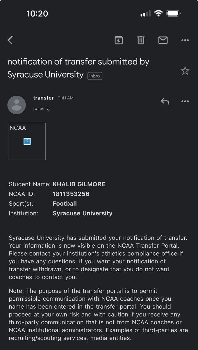 Khalib Gilmore (@khalibg_) on Twitter photo Officially in the portal… big thanks to <a href="/CoachBabers_/">Dino Babers</a> for the opportunity and consistent support following my injury in the fall… Grad transfer with 2 years of eligibility. Fully recovered and ready to get back. Any information needed hit my dm or <a href="/EauGallieHC/">Coach Sands</a> Officially in the portal… big thanks to <a href="/CoachBabers_/">Dino Babers</a> for the opportunity and consistent support following my injury in the fall… Grad transfer with 2 years of eligibility. Fully recovered and ready to get back. Any information needed hit my dm or <a href="/EauGallieHC/">Coach Sands</a>