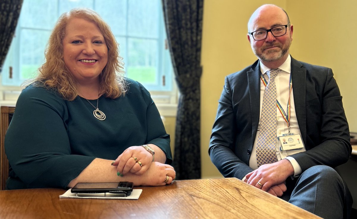 Hugh Widdis who took up his post as Permanent Secretary @Justice_NI today held his first meeting with Justice Minister Naomi Long