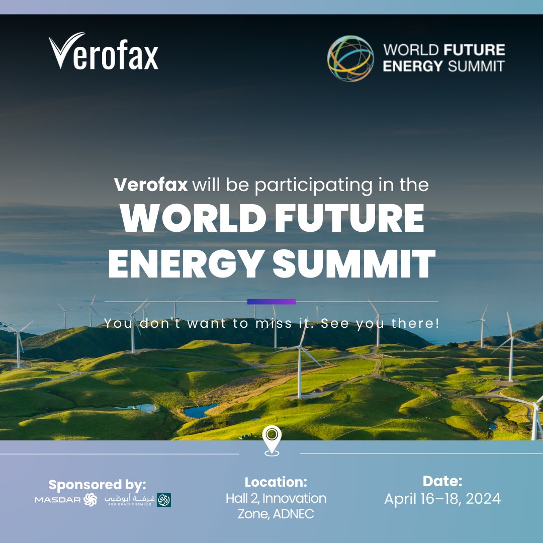 Struggling to meet Carbon Border requirements and measure emissions accurately?

Visit our booth at WFES to learn more. See you there!

Learn More: meetings.engagebay.com/verofax/book-a…

#abudhabichambers #energyevents #uaeevents #masdar #adnec #uae #worldfutureenergysummit #carbonbordertax