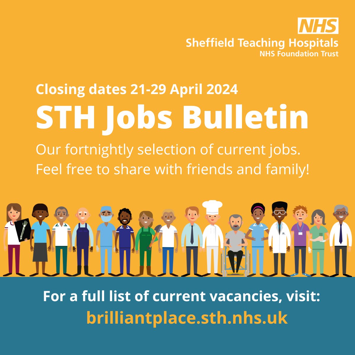 On the job hunt or looking for a new challenge? Check out our latest roles here 👇 brilliantplace.sth.nhs.uk/pdf/STH%20Jobs…