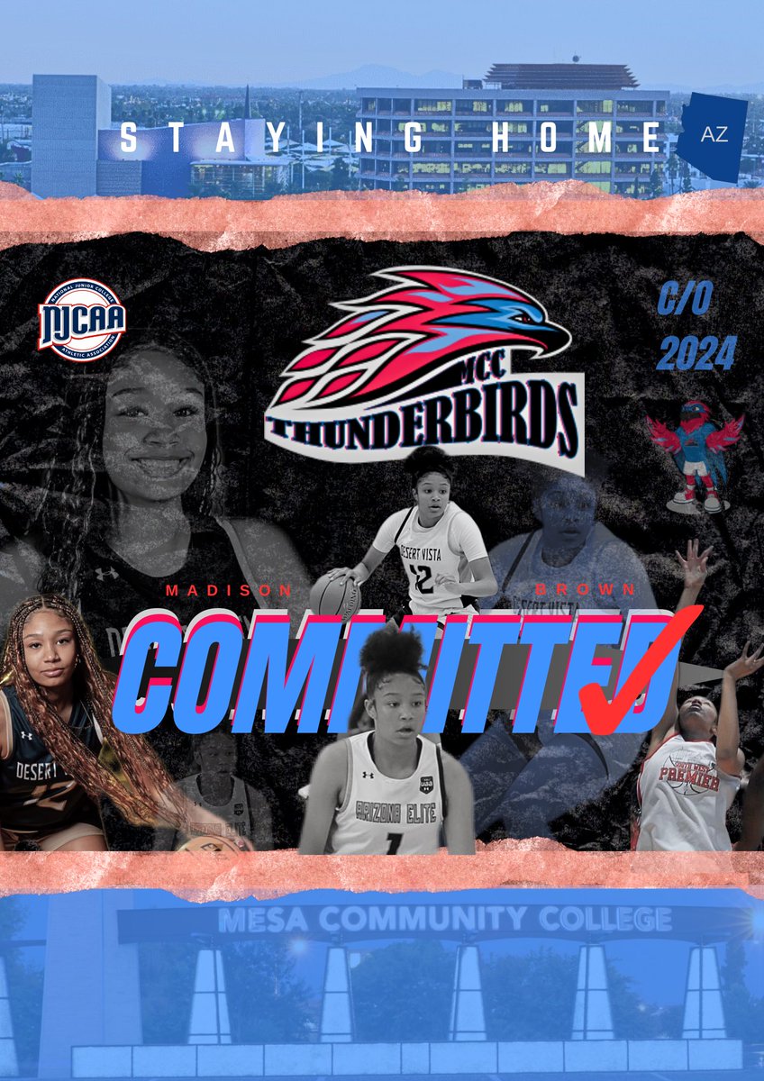 Madison Brown (@maddybrown_24) on Twitter photo I am excited to announce my commitment to <a href="/tbirdswbb/">Mesa Community College Women's Basketball</a>. I’m thankful for my family, teammates and coaches who have helped me get to this point today. Thank you to all the coaches who have recruited me. A special thank you to my trainer <a href="/MA_Johnson1_/">Mario Johnson</a> for everything and this graphic. I am excited to announce my commitment to <a href="/tbirdswbb/">Mesa Community College Women's Basketball</a>. I’m thankful for my family, teammates and coaches who have helped me get to this point today. Thank you to all the coaches who have recruited me. A special thank you to my trainer <a href="/MA_Johnson1_/">Mario Johnson</a> for everything and this graphic.