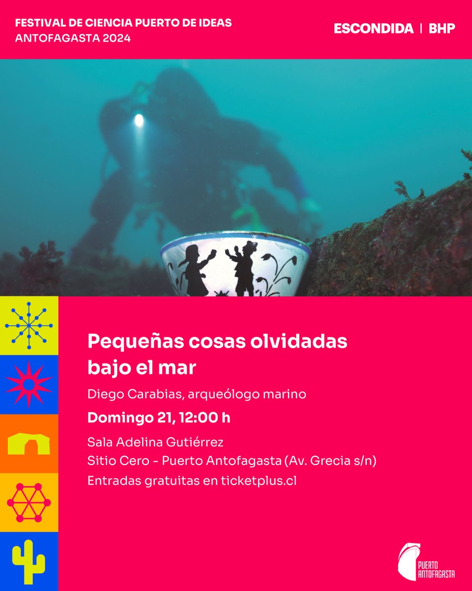 puertodeideas's tweet photo. ¡Descubre los misterios que habitan el fondo del mar en #PuertodeIdeasAntofa2024 🌊!

El arqueólogo marino Diego Carabias guiará un viaje a las investigaciones que se realizan en las profundidades del océano 🌊

Inscríbete y consigue tus entradas 👉 https://t.co/CYw2GaDolt https://t.co/mTXEMRfopE