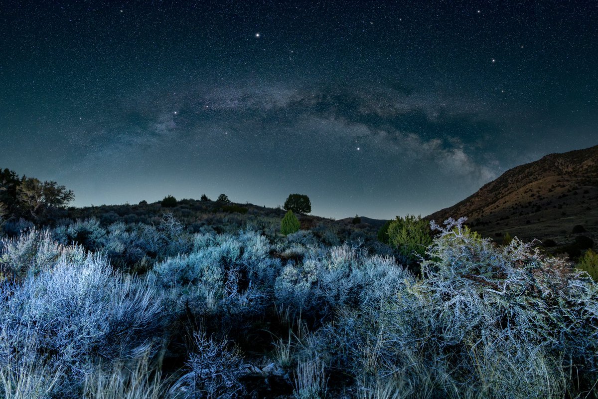 imagesbyboyce's tweet image. My first capture of the Milky Way arch stretching across the Utah West Desert. Learning as I go. #milkyway #benropolaris #sonya7iii #sigma24mm #nightscapes #utahastrophotography