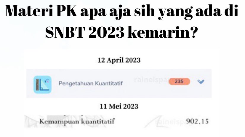 rainelspage's tweet image. Soal PK SNBT 2023 kayak apa sih? Susah ga? Kok bisa dapet 900

a thread
