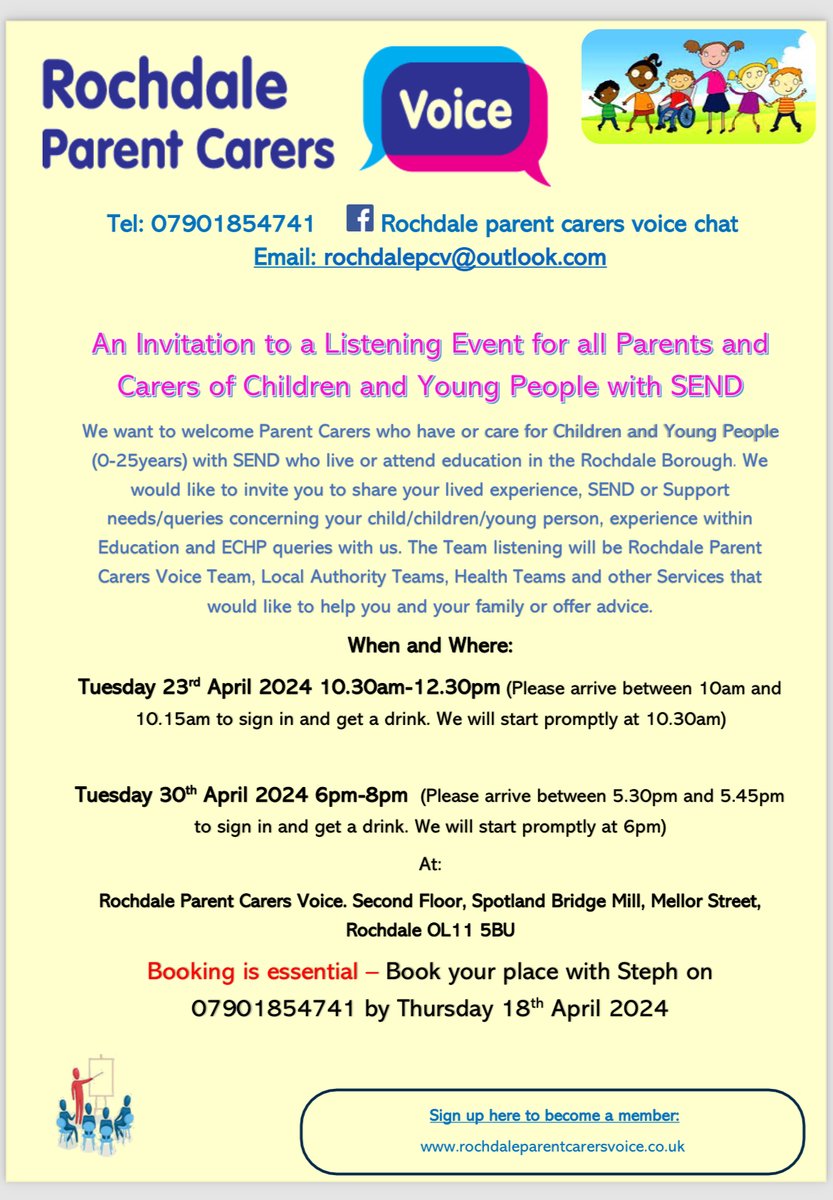 Please find details of an event for Parents and Carers of children with SEND. #soaringtosuccess #providingmore #watergrovetrust