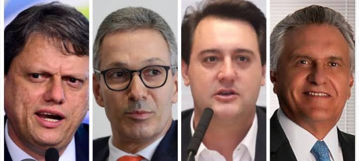 OS 4 PALHAÇOS! 💥 🤡🤡🤡🤡 São os substitutos do Bolsonaro para as eleições presidenciais: Tarcísio, Zema, Ratinho e Caiado 🤮 Vamos registrar para não serem votados de jeito algum‼️👊🏼👊🏼👊🏼