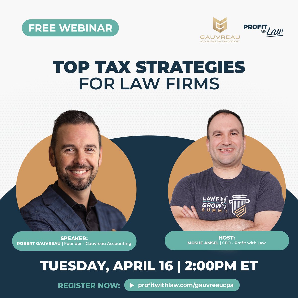 Ready to take control of your law firm's finances? Join Robert Gauvreau for a game-changing webinar tomorrow with Profit with Law where you'll learn practical steps to minimize tax liabilities and enhance profitability. Sign up today: hubs.li/Q02spD8Q0