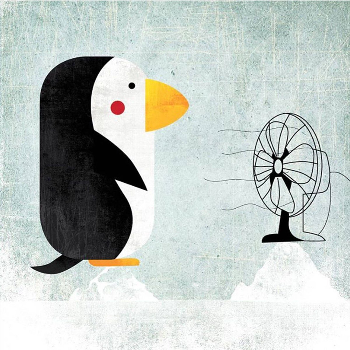 'Climate Change,' an illustration by award-winning artist, Fatinha Ramos 🐧 ❄️ Explore more work by Fatinha: buff.ly/2A8tiIb #LeadwithSustainability #sustainability #climatechange #climate #earth #wildlife #protectnature #illustration #mixedmedia #vectorart #editorial