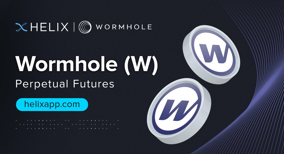 🚀 $W perp market is now available on Helix! @wormhole is the leading interoperability platform powering multichain applications and bridges at scale. 🪱 Read More: helixapp.xyz/4aPS5gu 🌪️Trade W/USDT PERP: helixapp.xyz/49BtOtM