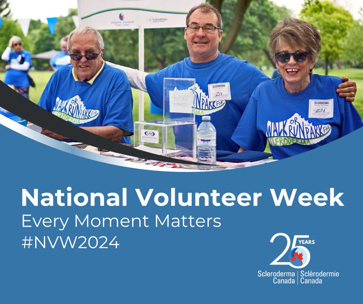 There are a lot of volunteers helping Scleroderma Canada behind the scenes and we are grateful for your contributions and commitment. Thank you for powering our events, engaging with elected officials during advocacy efforts and allowing us to continue doing what we do. #NVW2024