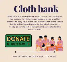 Dera Sacha Sauda provides clothing to assist those in need in facing different weather conditions.
#ClothBank