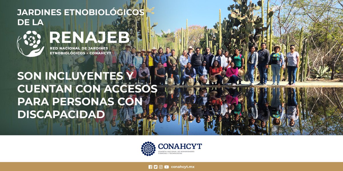 #Renajeb | Conahcyt apoya espacios que protegen y resguardan la riqueza natural y cultural del país, en cabal cumplimiento de la #LeyGeneralHCTI que promueve el #AccesoUniversalAlConocimiento para beneficio del pueblo de México. 🔺 Red Nacional de Jardines Etnobiológicos