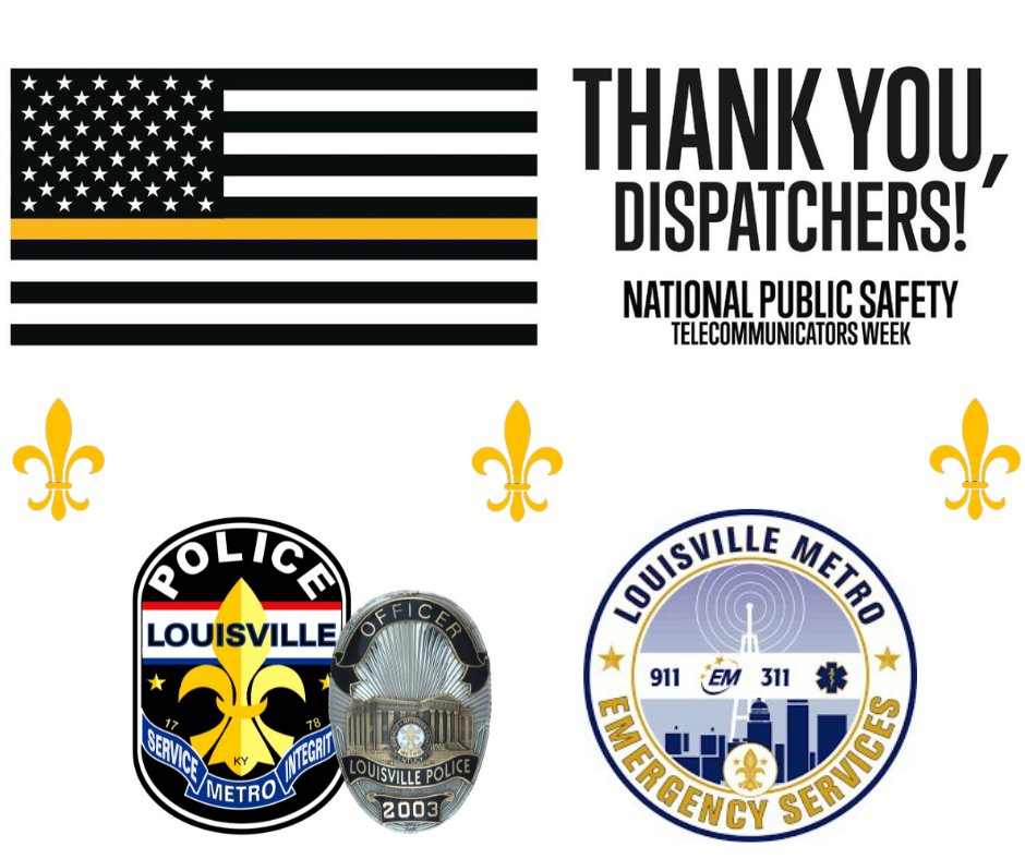 The men and women of @LouMetroES are our HEROES as they work tirelessly each day to keep the men and women of LMPD and all our First Responders Safe. We honor them during National Public Safety Telecommunicators Week. #LMPD #LoveOurDispatchers #NationalTelecommunicatorsWeek