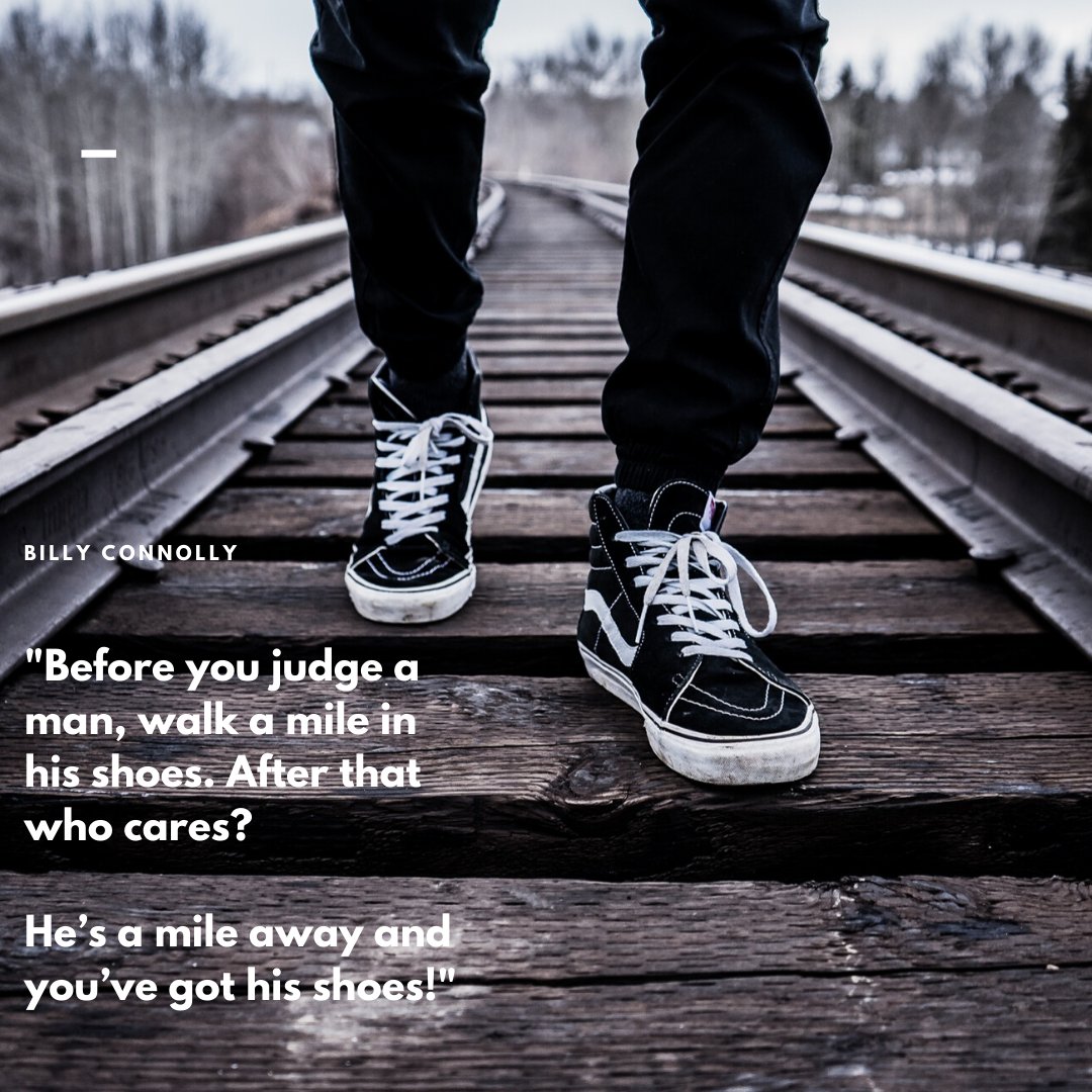 'Before you judge a man, walk a mile in his shoes. After that, who cares?... He’s a mile away and you’ve got his shoes!'
— Billy Connolly

#funny #humor #laugh #LOL #funnymemes #LOLmemes #instagood
 #homeswithtiffany #homegoals #homeinspiration #design #homes