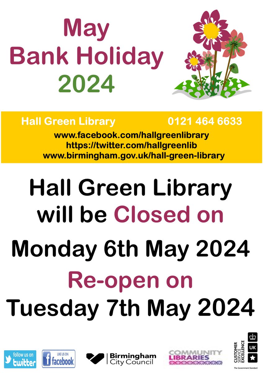 Hall Green Library (@hallgreenlib) on Twitter photo 2024-04-15 14:37:22