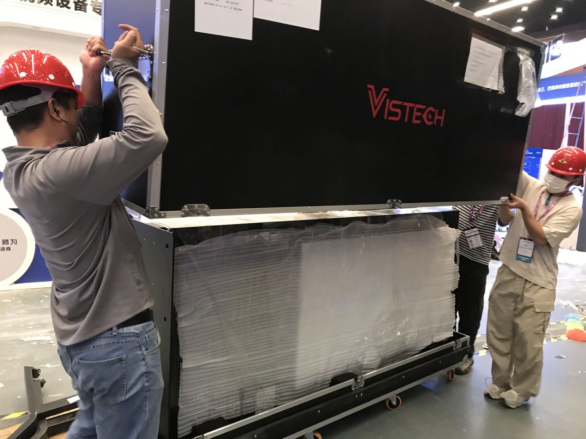 With only 2 days until #InfocommChina2024, the buzz at Booth PC3-01 is electric! 🔋Our team is working tirelessly to construct an immersive visuals that will transport you into the future of LED technology. #VistechTechnology #LED #LEDDisplays #AVTweeps #Videowall