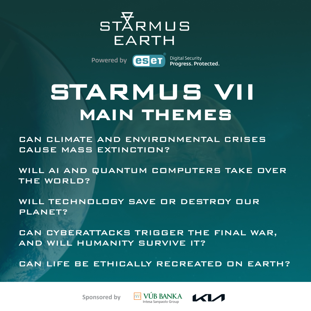 At Starmus VII, we're focusing on one of the most critical issues of our time: 📌 Can climate and environmental crises cause mass extinction? 📌 Will AI and Quantum Computers take over the World? 📌 Will technology save or destroy our planet? 📌 Can cyberattacks trigger the…