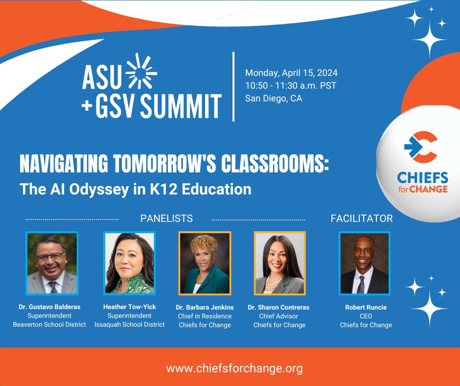 Join us TODAY at the ASU+GSV AIR Show! Our panel of leading educators will discuss how they strategically incorporate AI technology into K12 to elevate teaching and learning - shaping the future of education. See you there! asugsvsummit.com/airshow