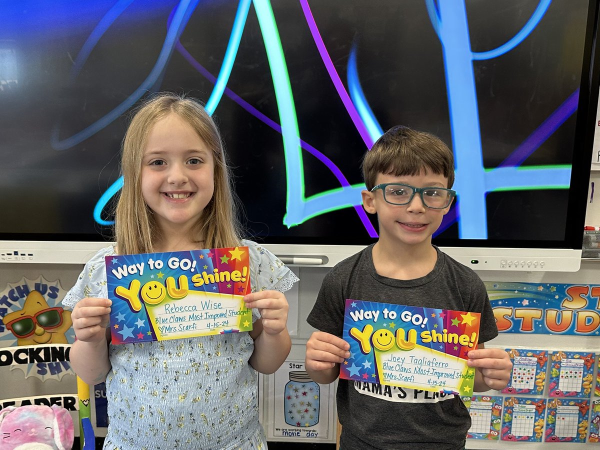 Here are our proud Blue Claws Most Improved Students! 🙌🏻🙌🏻🙌🏻🥳🥳🥳🤩🤩🤩 We’re so proud of their hard work this year! Keep shining bright Superstars!! @MissBennett011 @MRSroadrunners #Superstars #hazletproud